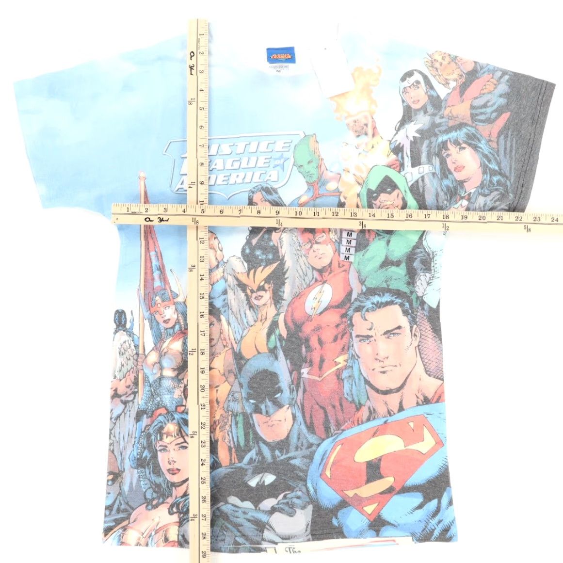 Vintage Justice League All Over Front Solid T-Shirt White Men's M Size US M / EU 48-50 / 2 - 3 Thumbnail