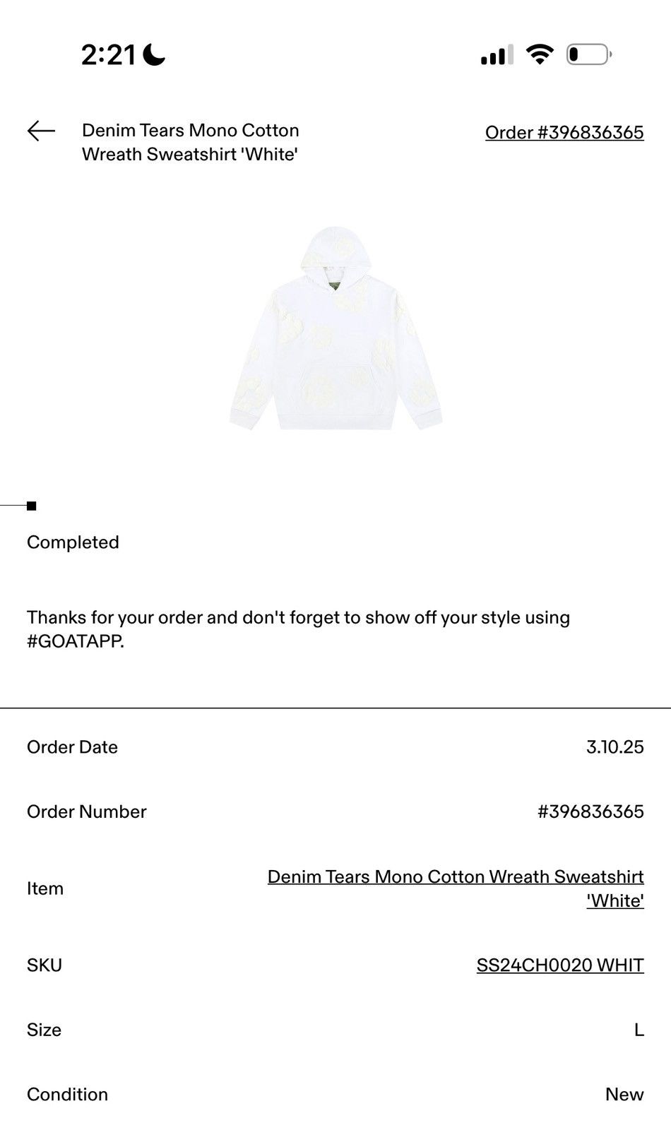 DENIM TEARS White Denim Tears Cotton Wreath Hoodie Size US L / EU 52-54 / 3 - 8 Thumbnail