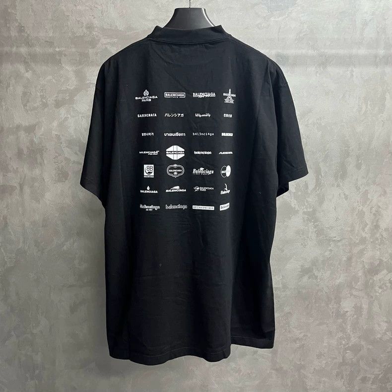Balenciaga Balenciaga Black Logo Print Short Sleeve T-Shirt-2506 Size US M / EU 48-50 / 2 - 5 Thumbnail