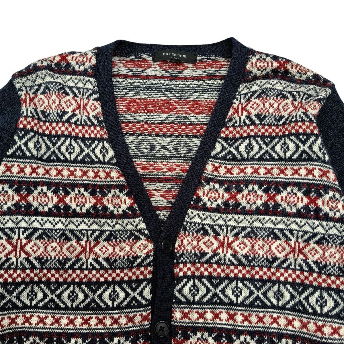 The Difference Vintage The Difference Rupert Patterned Knit Cardigan Button Size M / US 6-8 / IT 42-44 - 3 Thumbnail