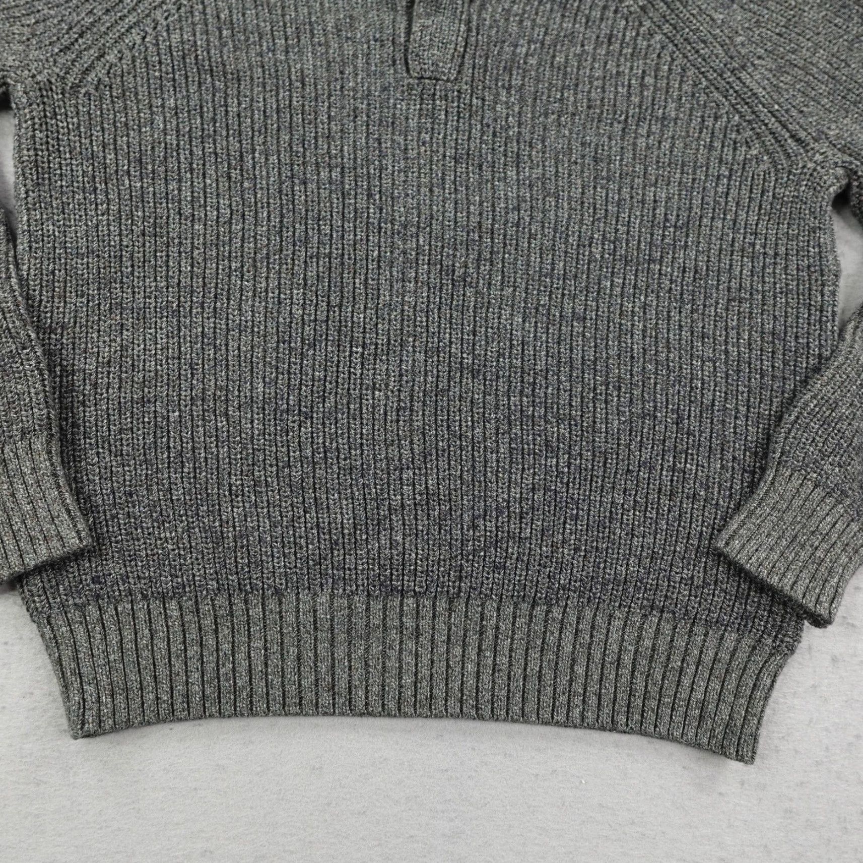 UNTUCKit UNTUCKit Gray Henley Sweater Mens Large Mock Neck Pullover Elbow Patch Size US L / EU 52-54 / 3 - 3 Thumbnail