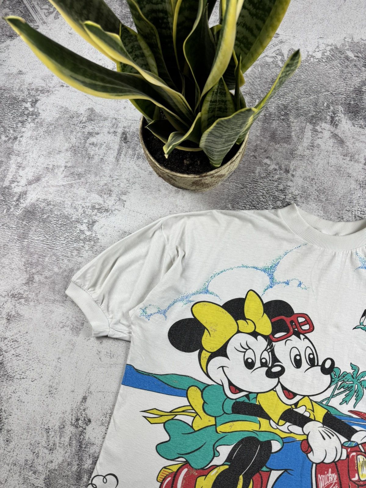 Disney 1980 Americanwear 80S 90S Mickey Mouse Cartoon T Shirt Tee Size US XXL / EU 58 / 5 - 7 Thumbnail