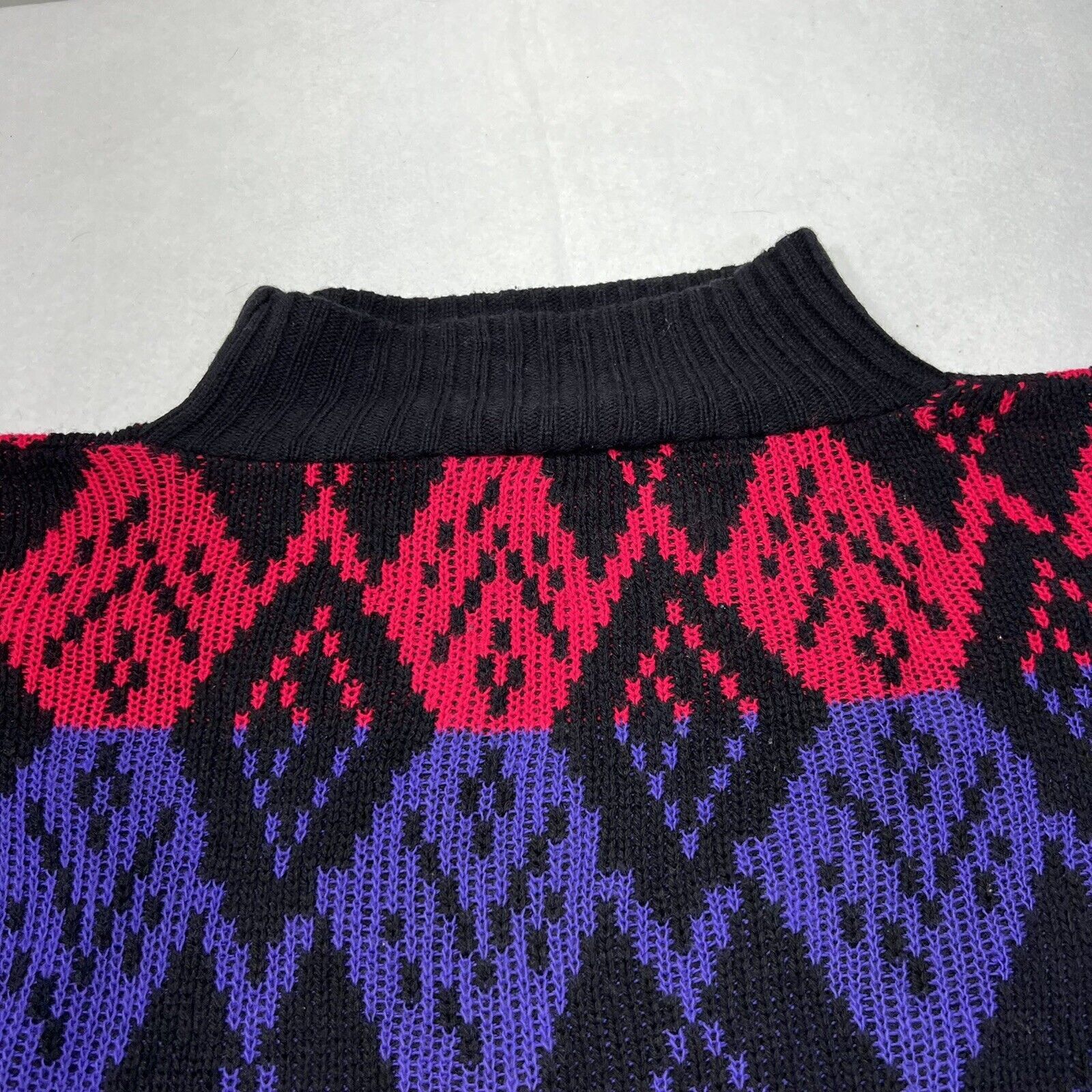 Vintage Vintage Croquet Club Medium Pink Purple Argyle Sweater Size M / US 6-8 / IT 42-44 - 10 Thumbnail