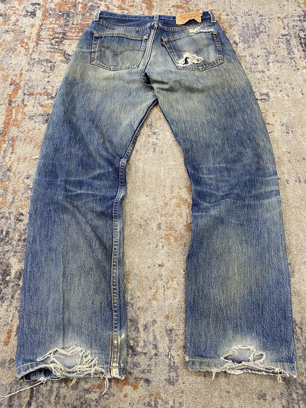 Jean × Levi's Levis mudwash faded distressed jeans pant 29x30 Size US 29 - 6 Thumbnail