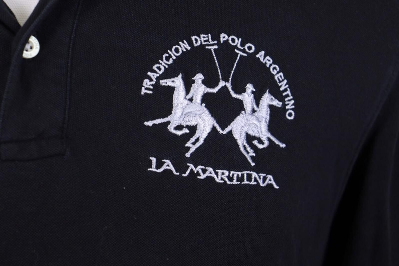 La Martina La Martina Buenos Aires Black Rugby Polo Shirt Size M Size US M / EU 48-50 / 2 - 5 Thumbnail