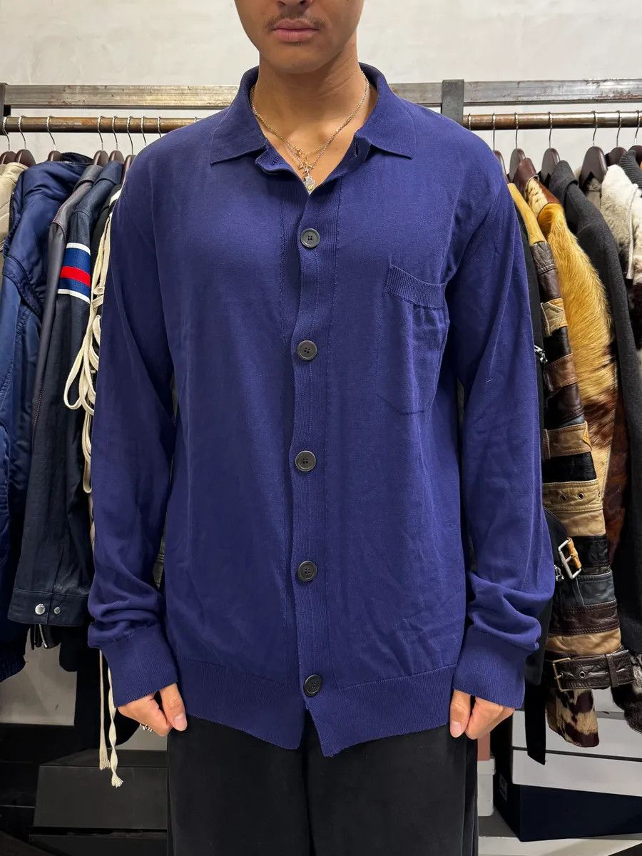 Dries Van Noten Dries Van Noten Blue Minimalist Cardigan Size US L / EU 52-54 / 3 - 2 Thumbnail