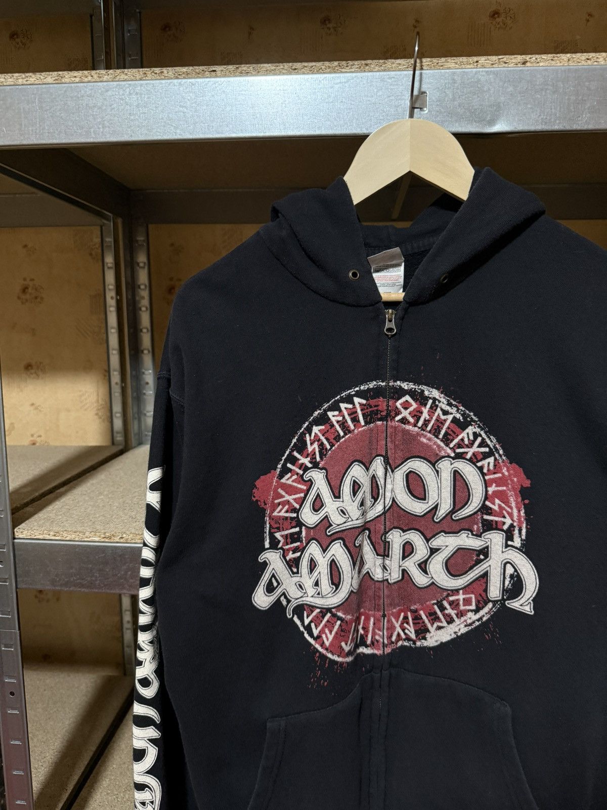 Band Tees × Vintage Vintage 90’s Amon Amarch One Against All Hoodie Y2K Hype Size US L / EU 52-54 / 3 - 3 Thumbnail