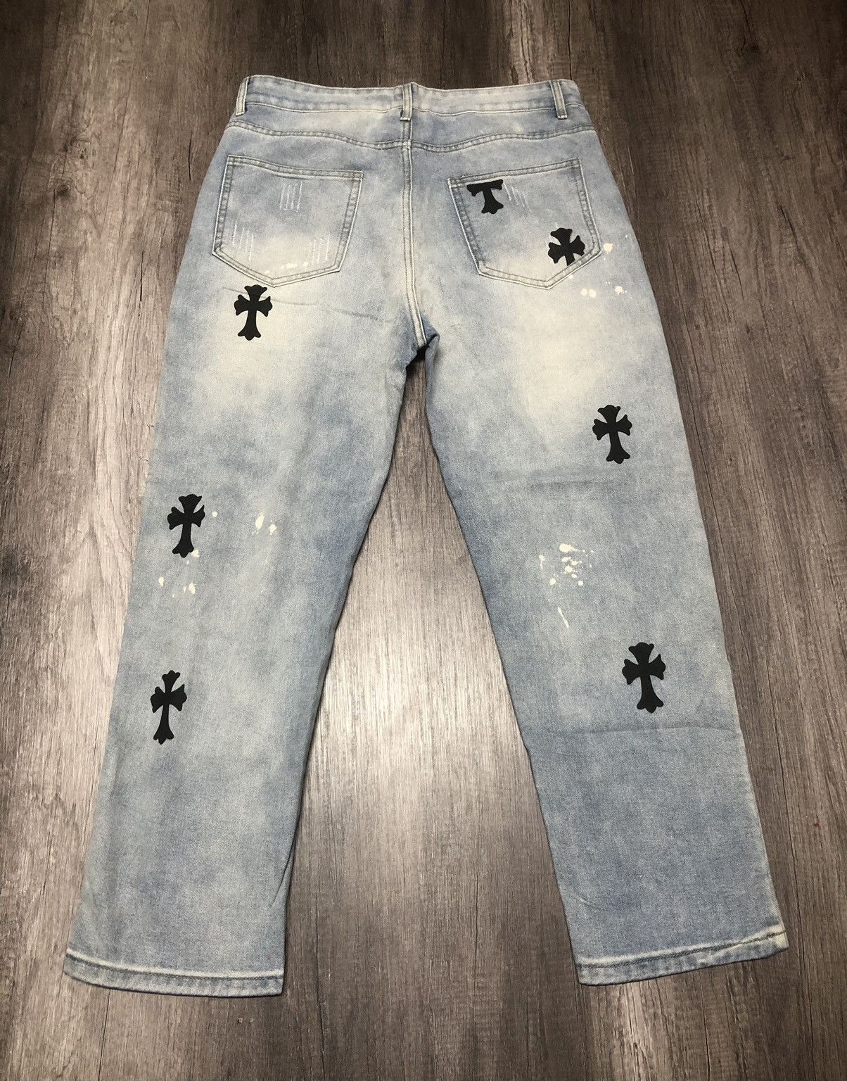 Designer × Japanese Brand Japanese Brand Design Chrome Heart Denim Jeans Size US 34 / EU 50 - 11 Thumbnail