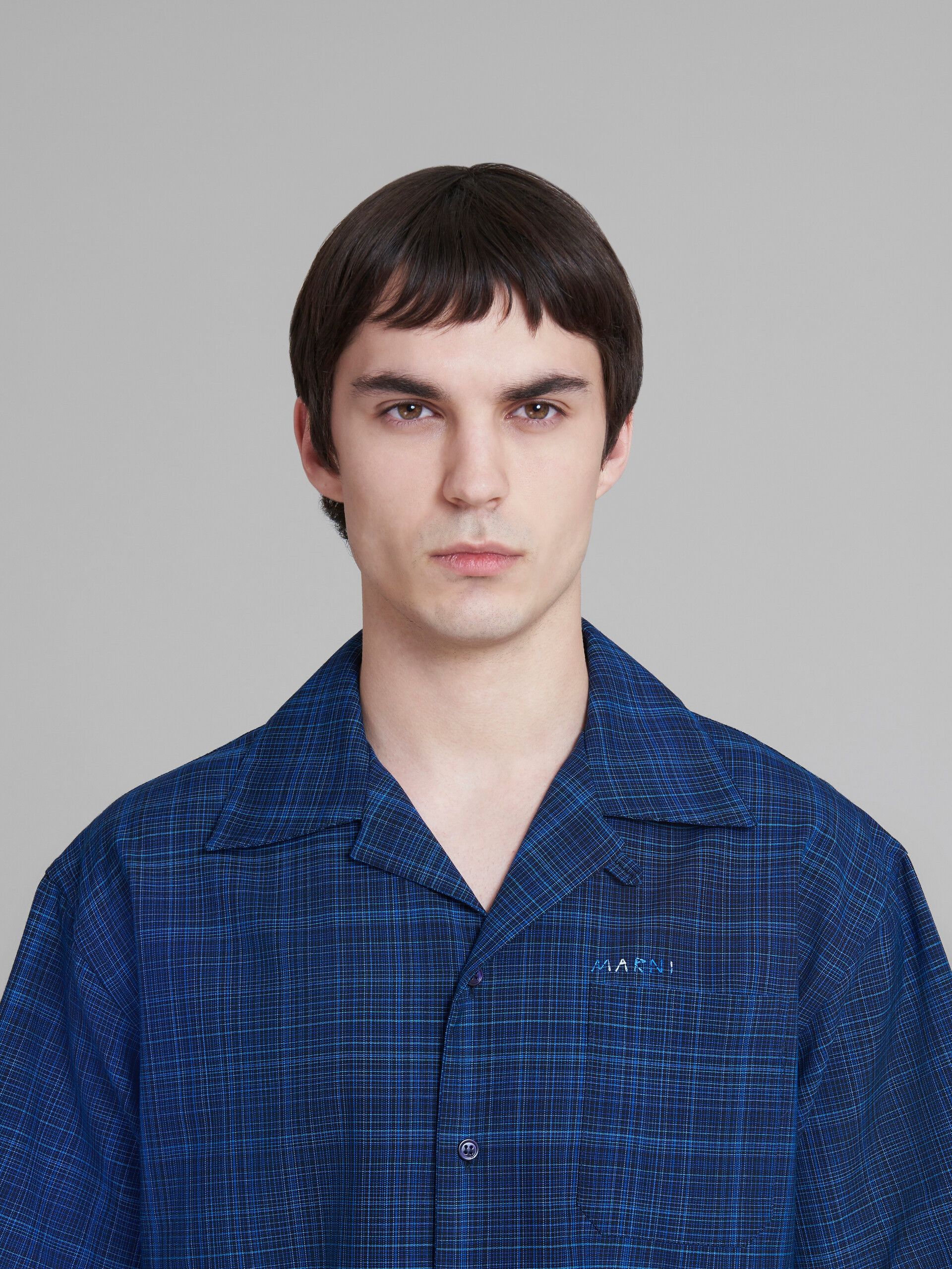 Marni o1tko10825 Plaid Shirt in Navy/Blue Size US L / EU 52-54 / 3 - 5 Thumbnail