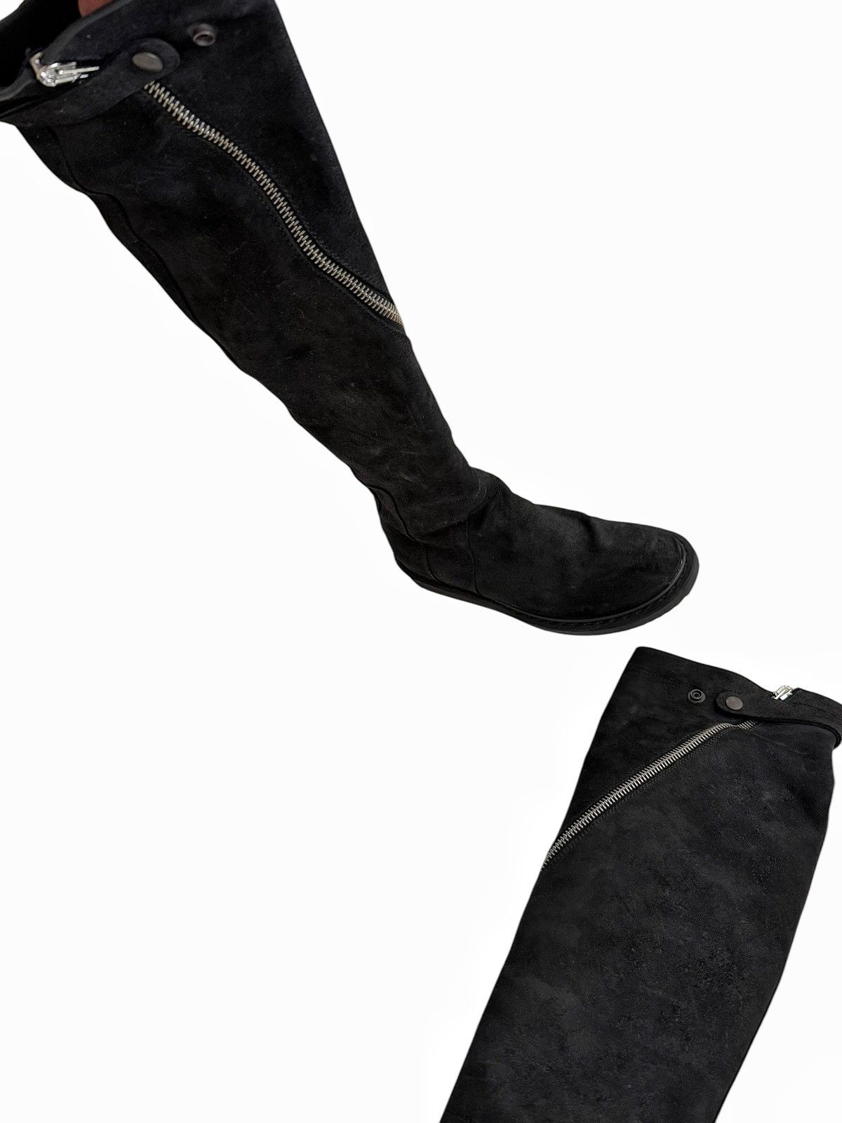 Rick Owens RARE Reverse Leather Limo Spiral Knee High Creeper Boot Size US 9 / EU 42 - 3 Thumbnail