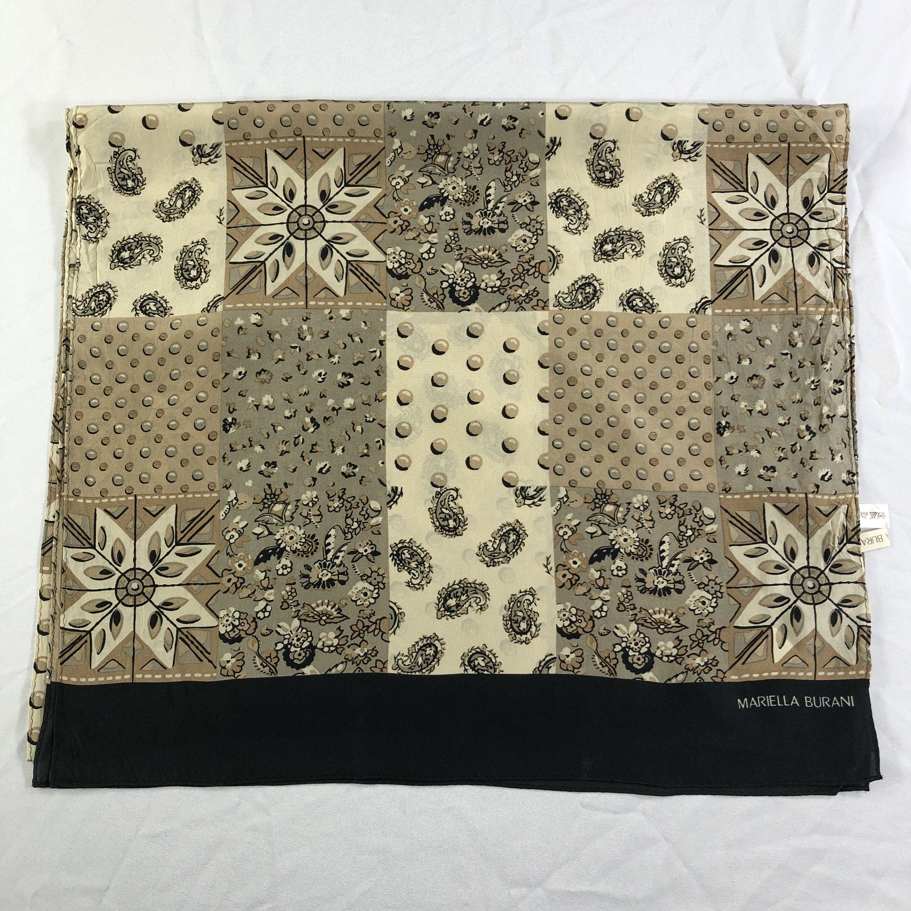 Vintage Vintage Mariella Burani Silk Scarf Size ONE SIZE - 2 Thumbnail