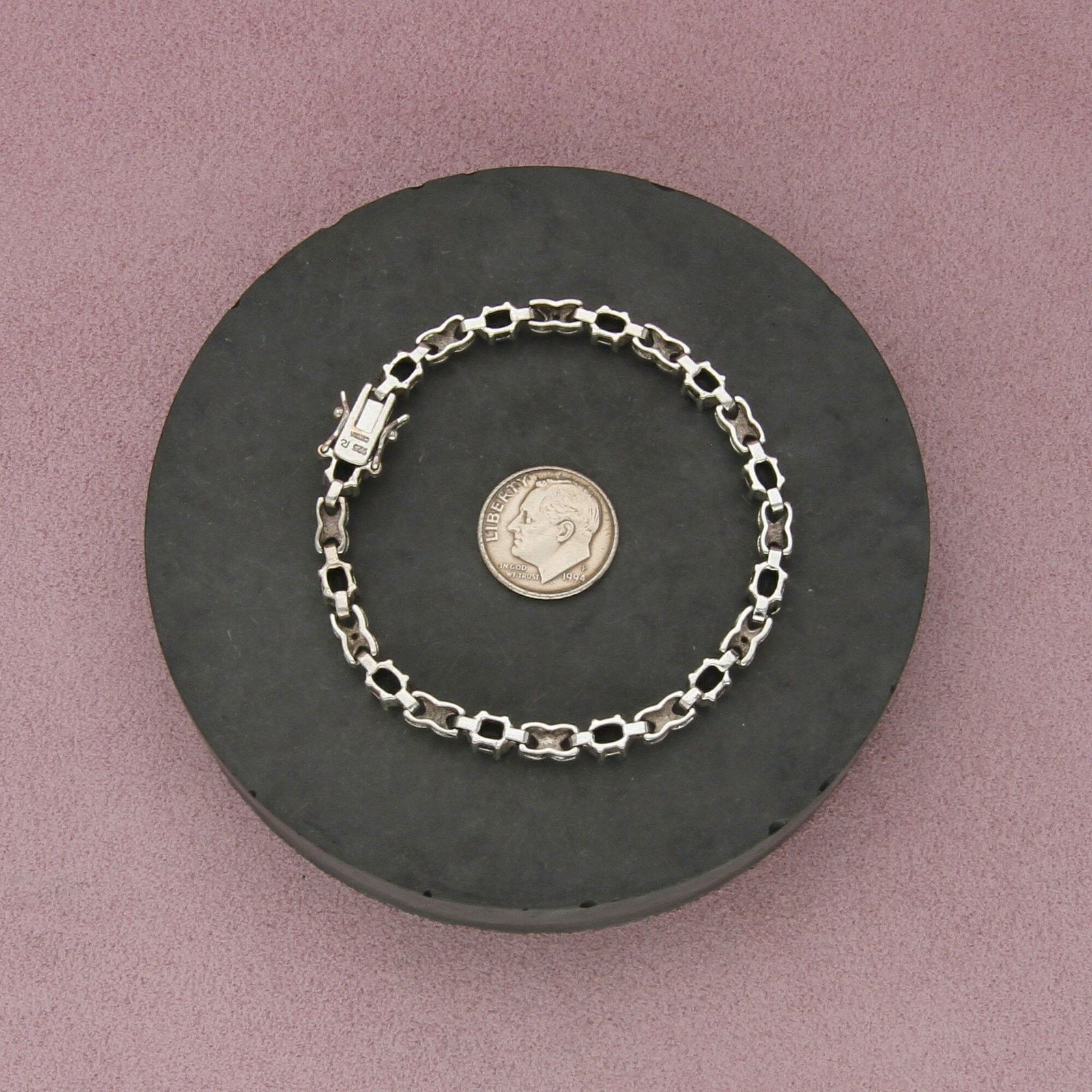 Sterling Silver ross simons sterling silver sapphire tennis bracelet 6.75in Size ONE SIZE - 2 Thumbnail