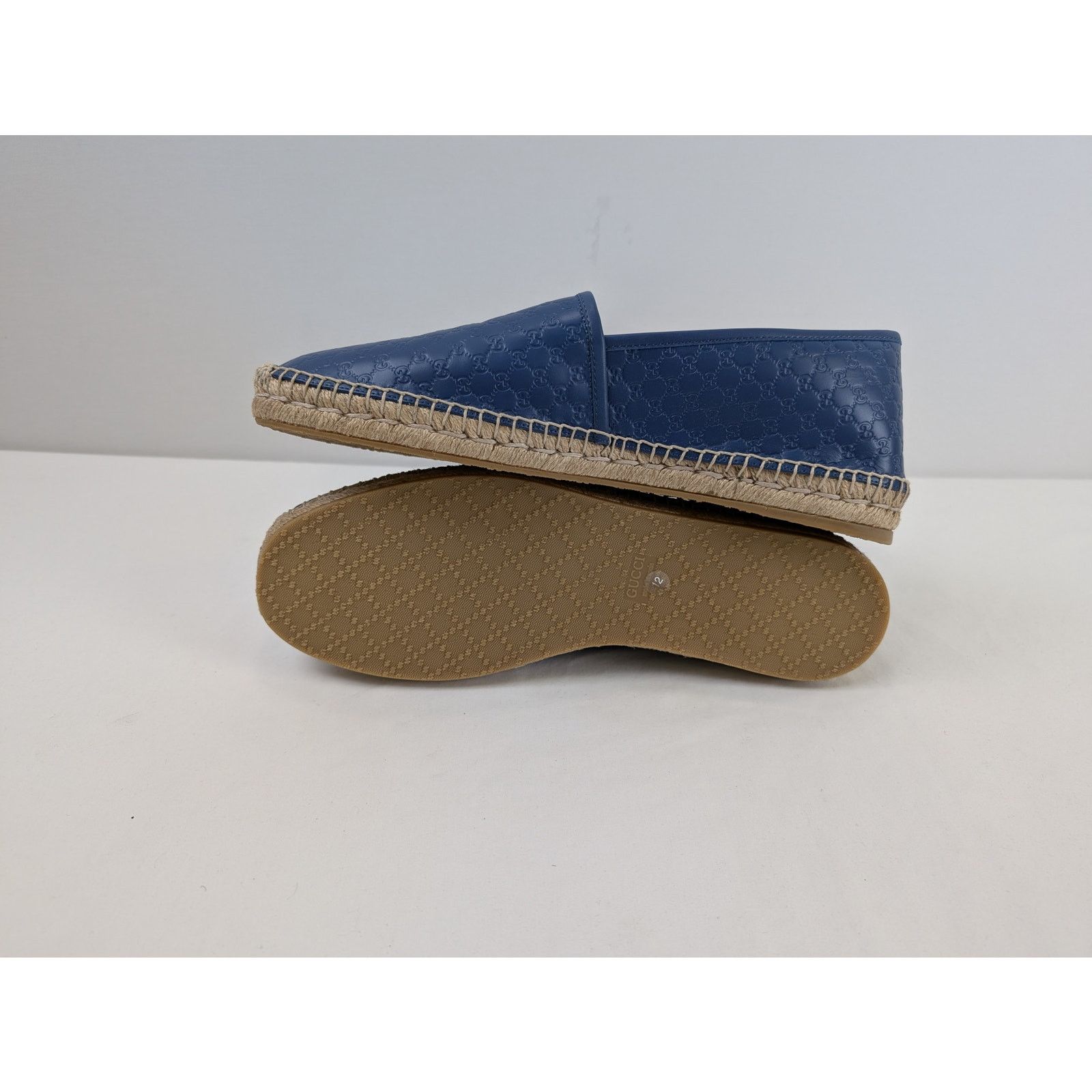 Gucci o1rshd1 Micro shoe Boots in Blue/Beige Size US 12.5 / EU 45-46 - 15 Thumbnail