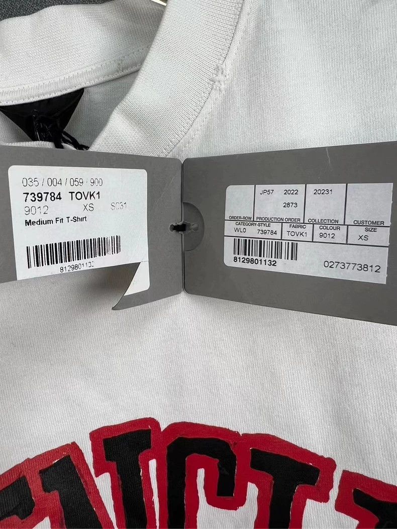 Balenciaga Balenciaga Scissors letter destruction short sleeve 2501-Ne Size US XS / EU 42 / 0 - 6 Thumbnail