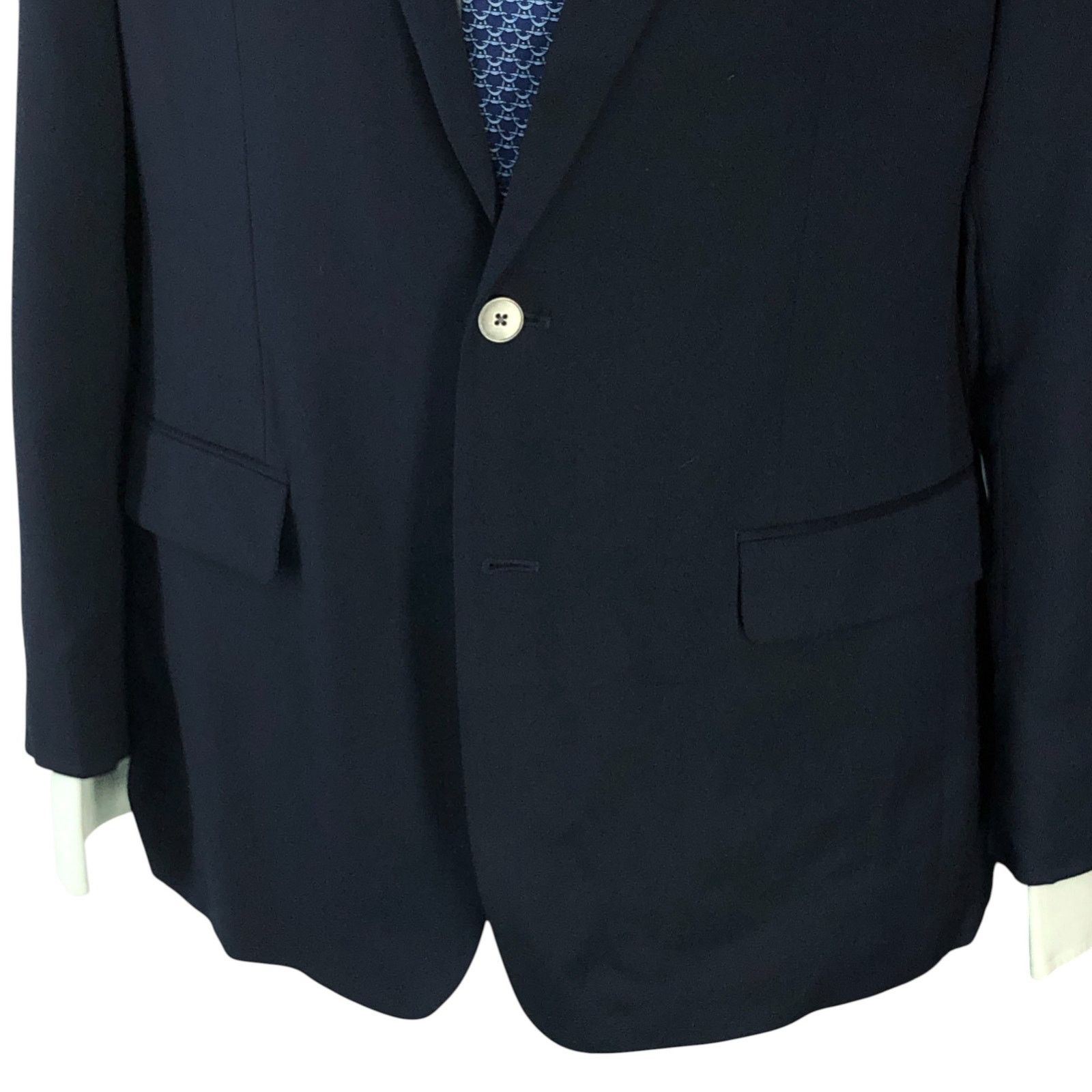 Michael Kors Michael Kors 42L Blazer Jacket Sport Coat Navy Metal Buttons Size 42L - 3 Thumbnail