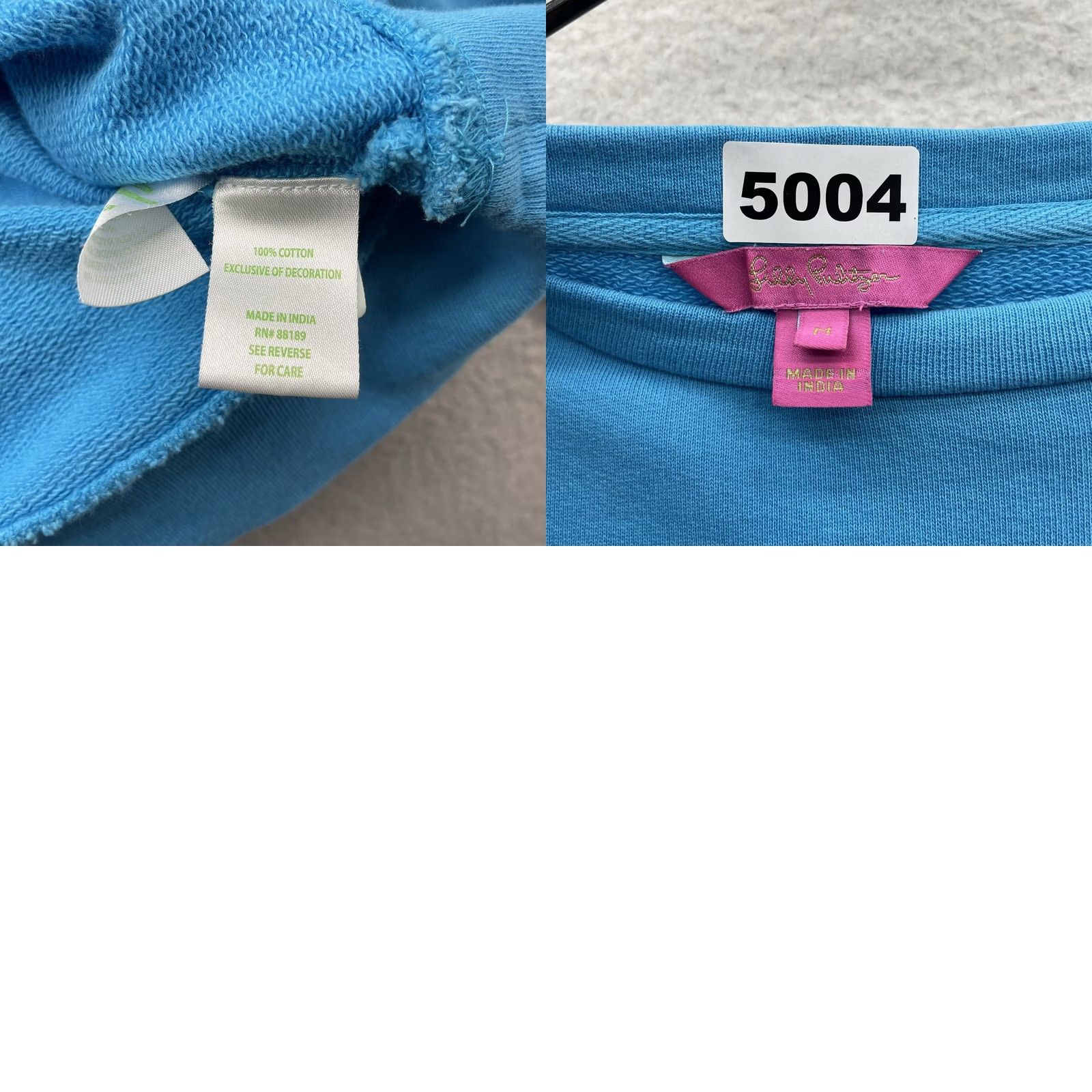 Lilly Pulitzer Lilly Pulitzer Sweatshirt Womens Medium Turquoise Crew Neck Lacey Eyelet Rooney Size M / US 6-8 / IT 42-44 - 8 Thumbnail
