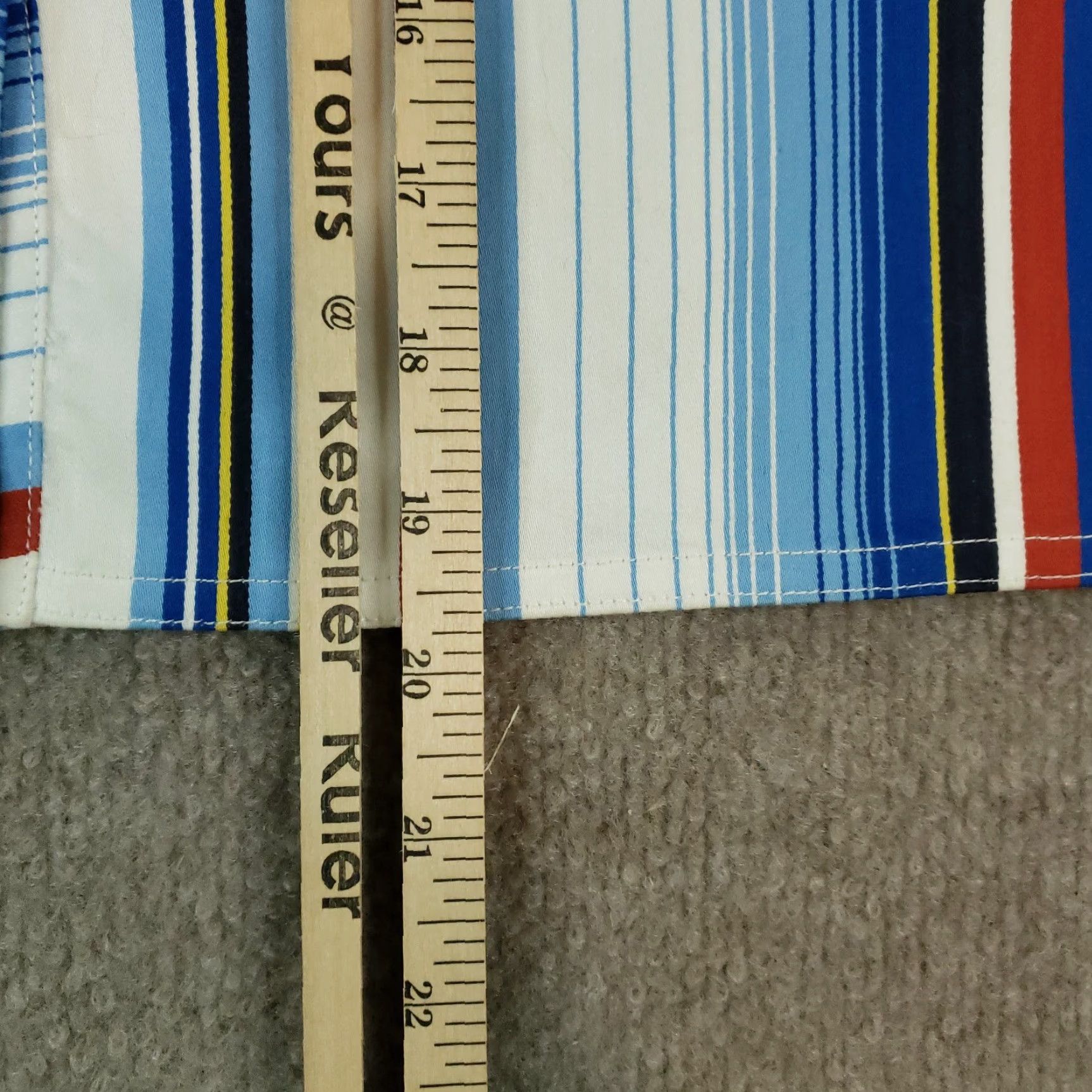 Brooks Brothers Brooks Brothers White Blue Striped Pencil Skirt Women's 6 Straight Career Stretch Size 28" / US 6 / IT 42 - 3 Thumbnail