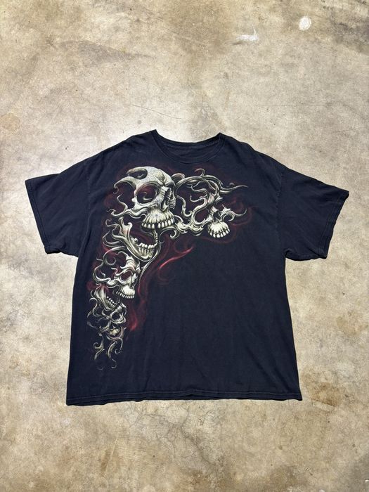 Skulls y2k Skull tshirt | Grailed