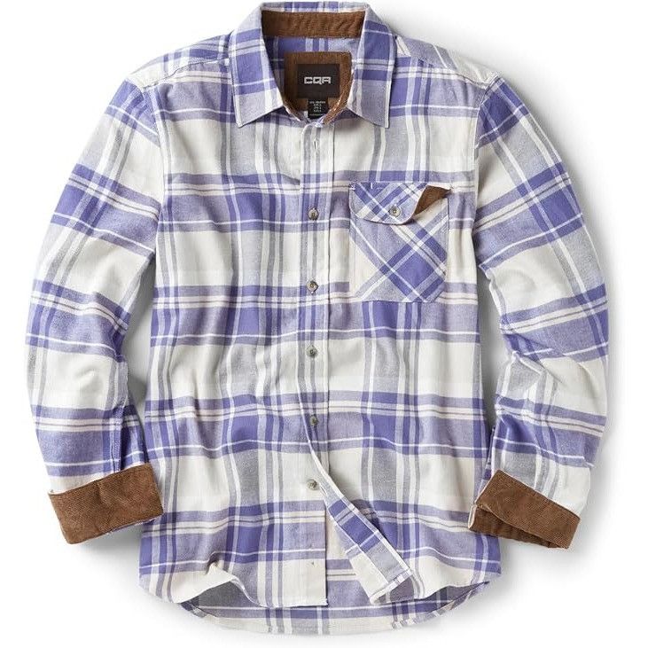 Other CQR Mens Flannel Shirt XL Cotton Long Sleeve Plaid Brushed S Size US XL / EU 56 / 4 - 6 Thumbnail