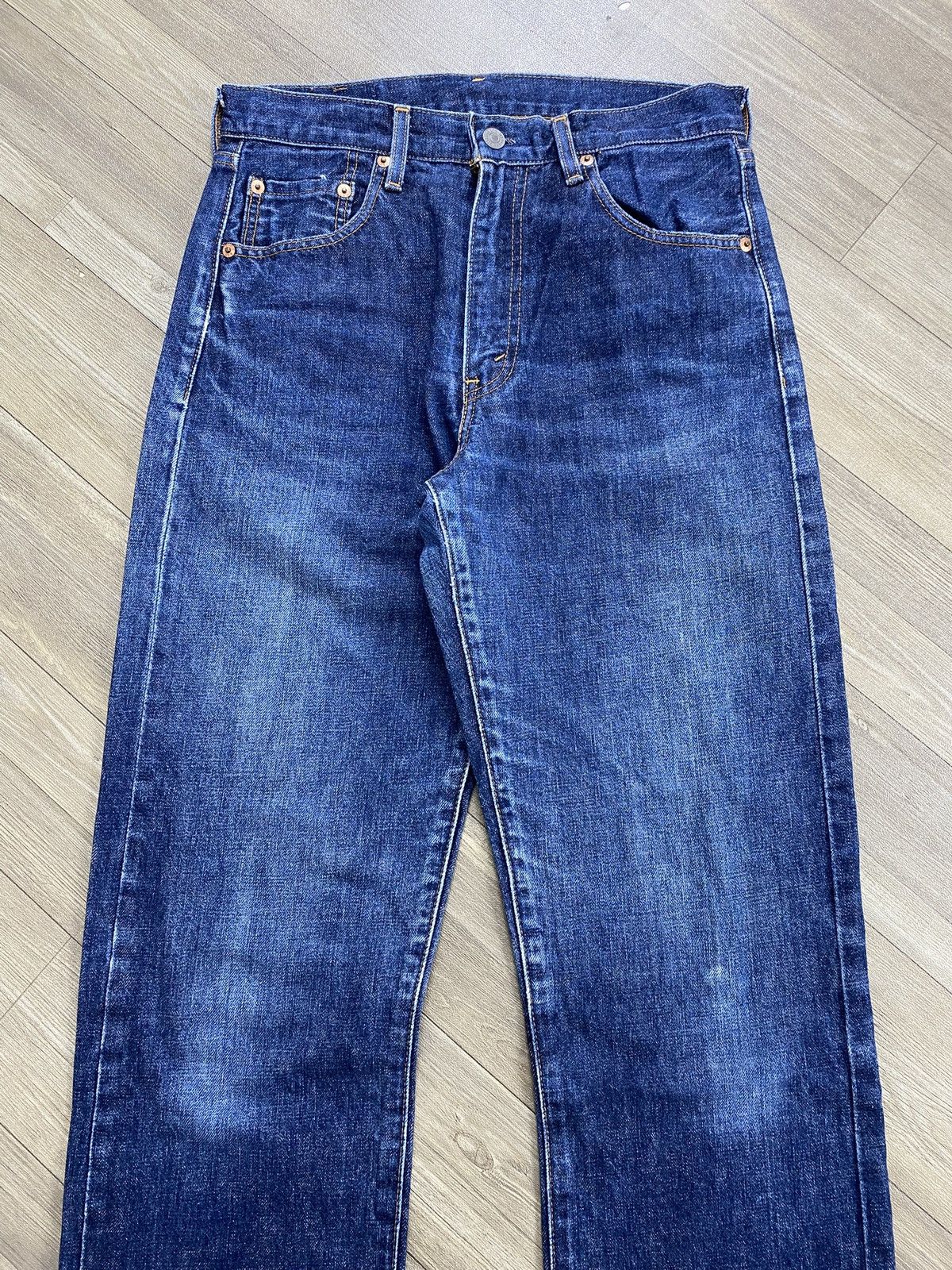 Levi's Vintage Levis 502XX 30x36 Selvedge Straight Fit Blue Jeans Size US 30 / EU 46 - 3 Thumbnail