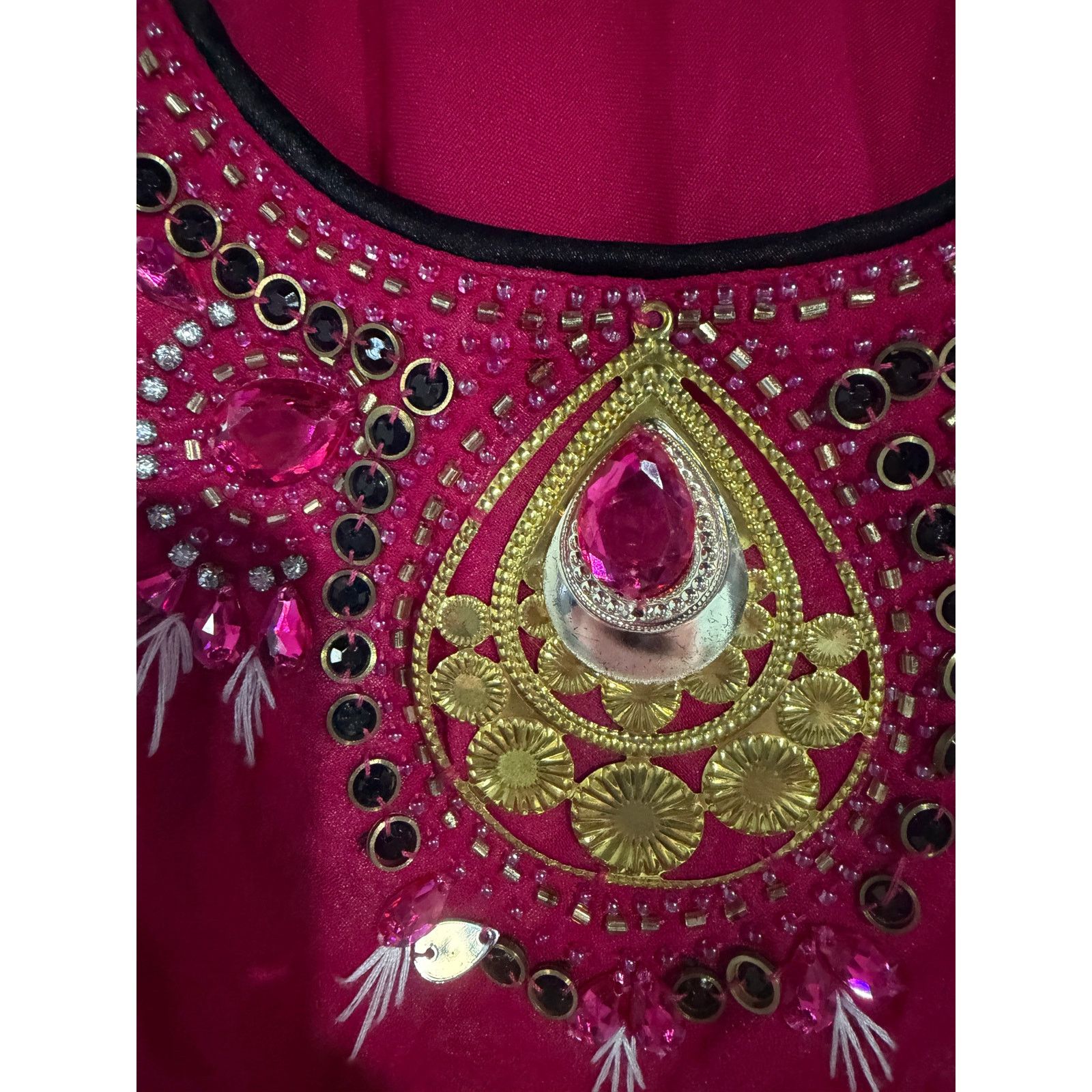 Other TARUNI INDIAN ETHNIC JEWELS PINK & WHITE BLING DRESS SZ L Size L / US 10 / IT 46 - 3 Thumbnail