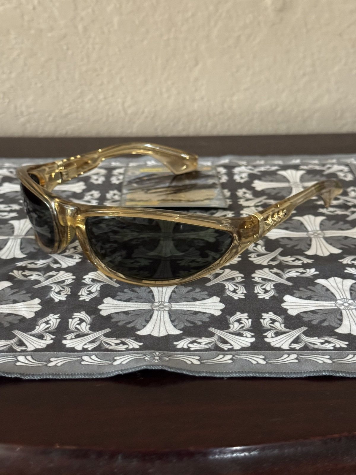 Chrome Hearts Chrome Hearts Brown & Gold Spreader Sunglasses Size ONE SIZE - 3 Thumbnail
