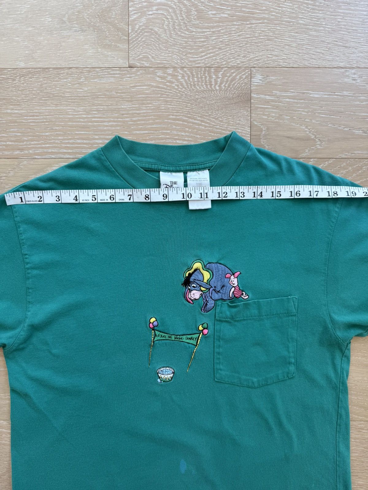 Disney Rare Vintage 90s Disney Eeyore Piglet Pooh pocket shirt Size US M / EU 48-50 / 2 - 9 Thumbnail