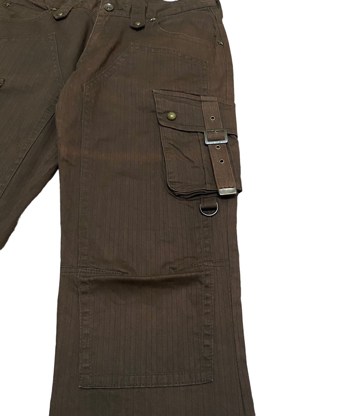 Le Grande Bleu (L.G.B.) Rare Vintage Semantic Design Tactical Flared Sun Faded 1990s Size US 30 / EU 46 - 4 Thumbnail