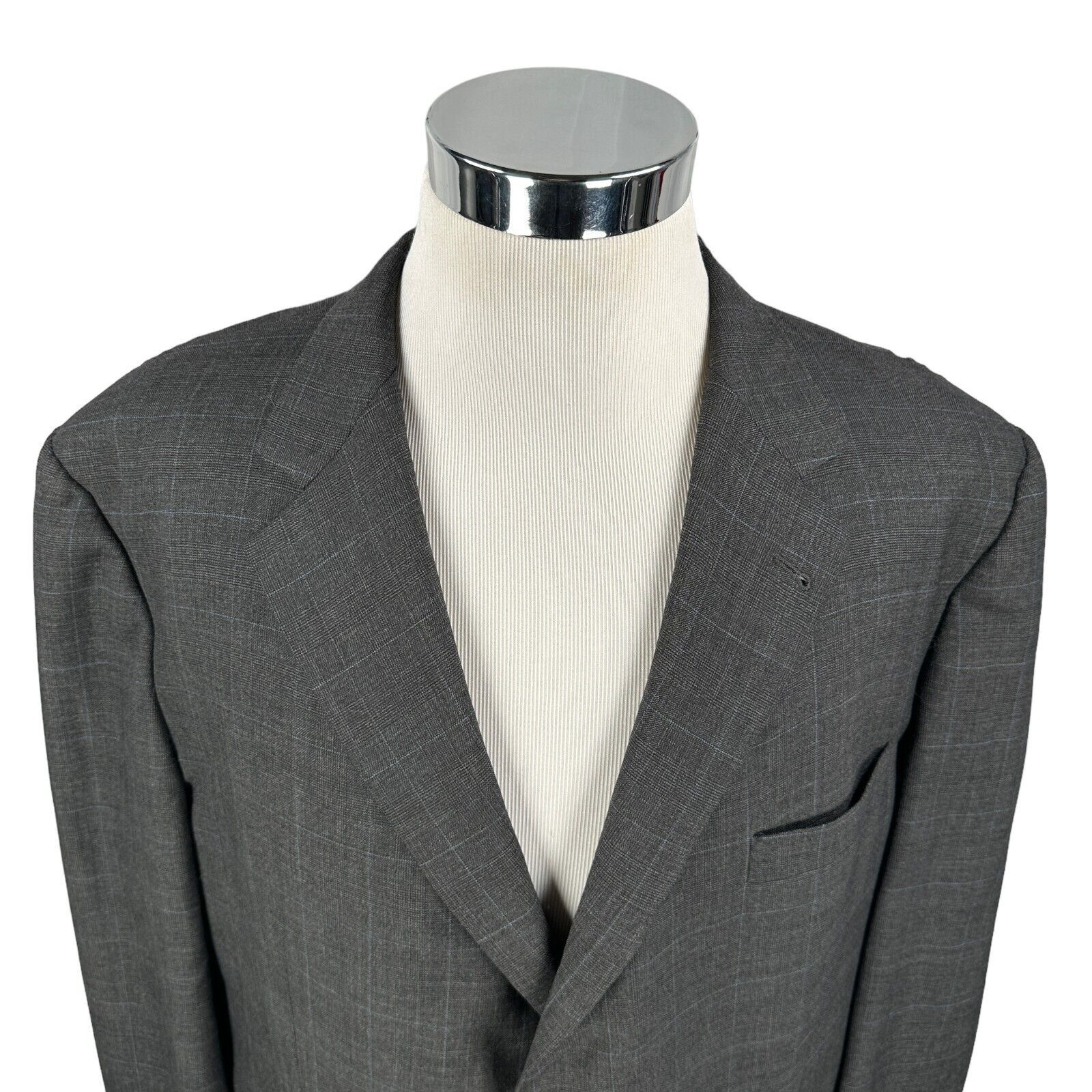Burberry Burberry London Jacket 48R Gray Single Breasted Notch Blazer Size 48R - 7 Thumbnail