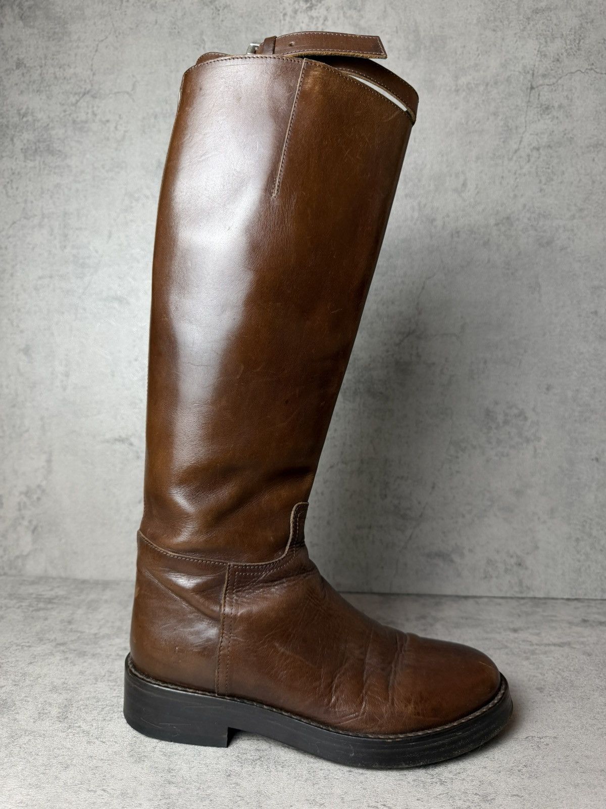 Ann Demeulemeester ANN DEMEULEMEESTER - F/W04 - COGNAC STAN RIDING BOOTS Size US 8 / IT 38 - 3 Thumbnail