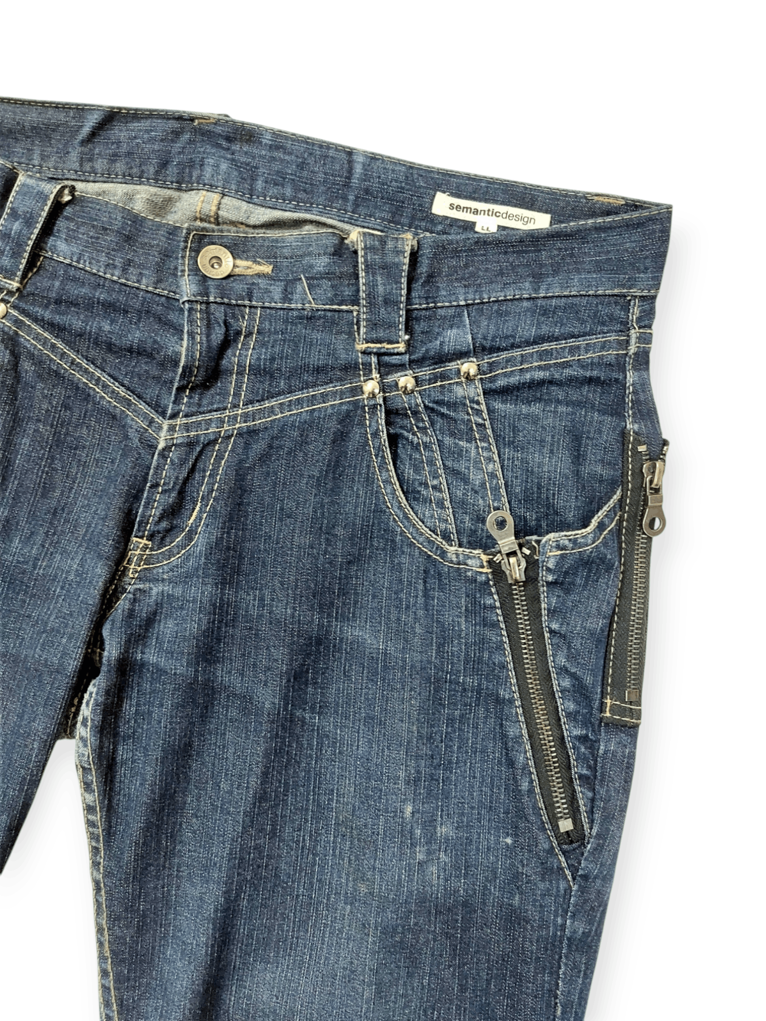 semanticdesign 💥Semantic Design Multi Zipped Punk Jeans Denim Size US 34 / EU 50 - 10 Thumbnail