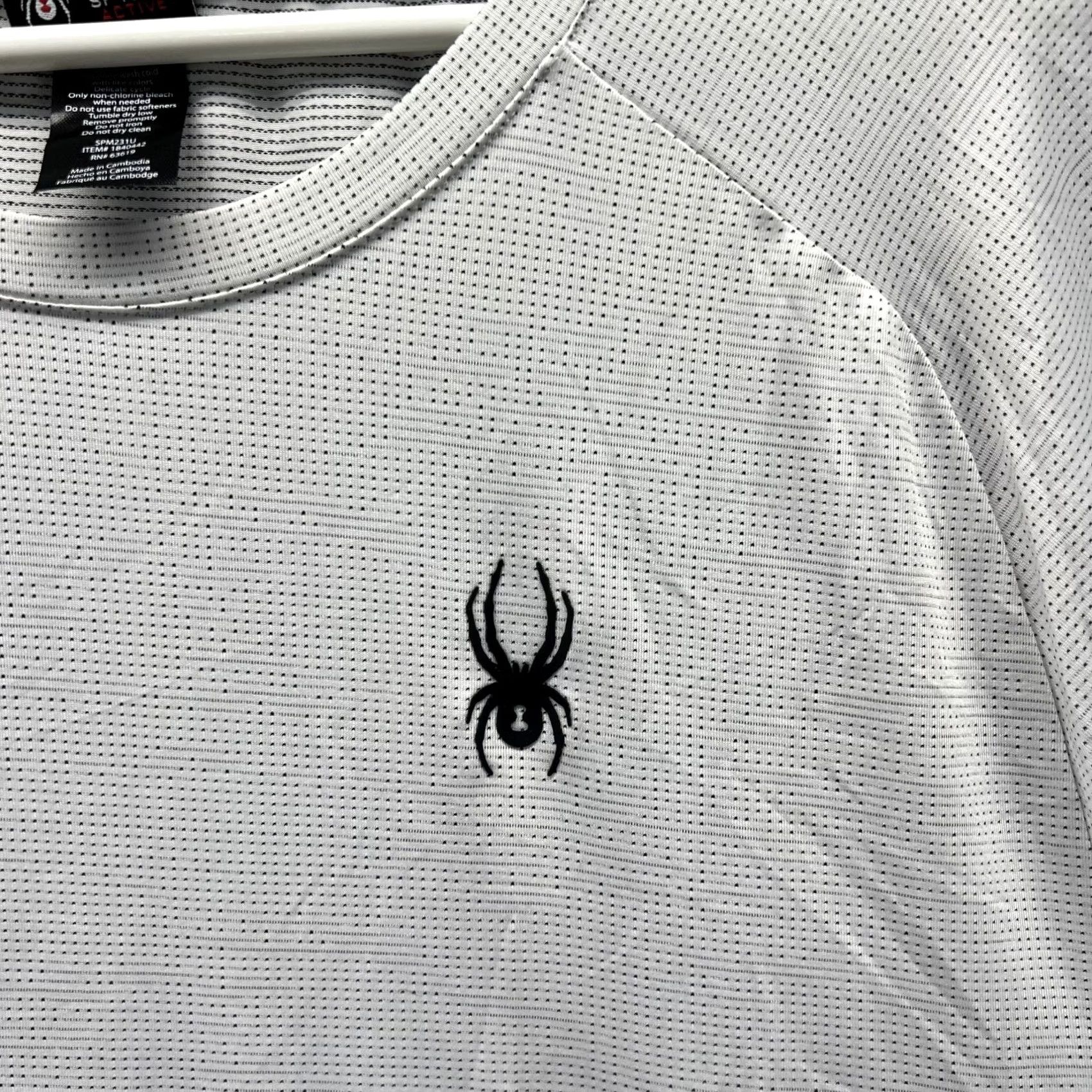 Spyder Spyder Shirt Mens 2XL Lightweight Athletic Performance Tee Grey Baseball Sport Workout Crew Neck Short Sleeve Geometric Spider Logo Size US XXL / EU 58 / 5 - 5 Thumbnail