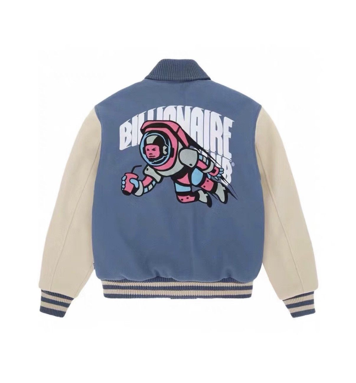 Billionaire Boys Club BBC ICECREAM Blue & White Varsity Jacket Size US XL / EU 56 / 4 - 2 Thumbnail