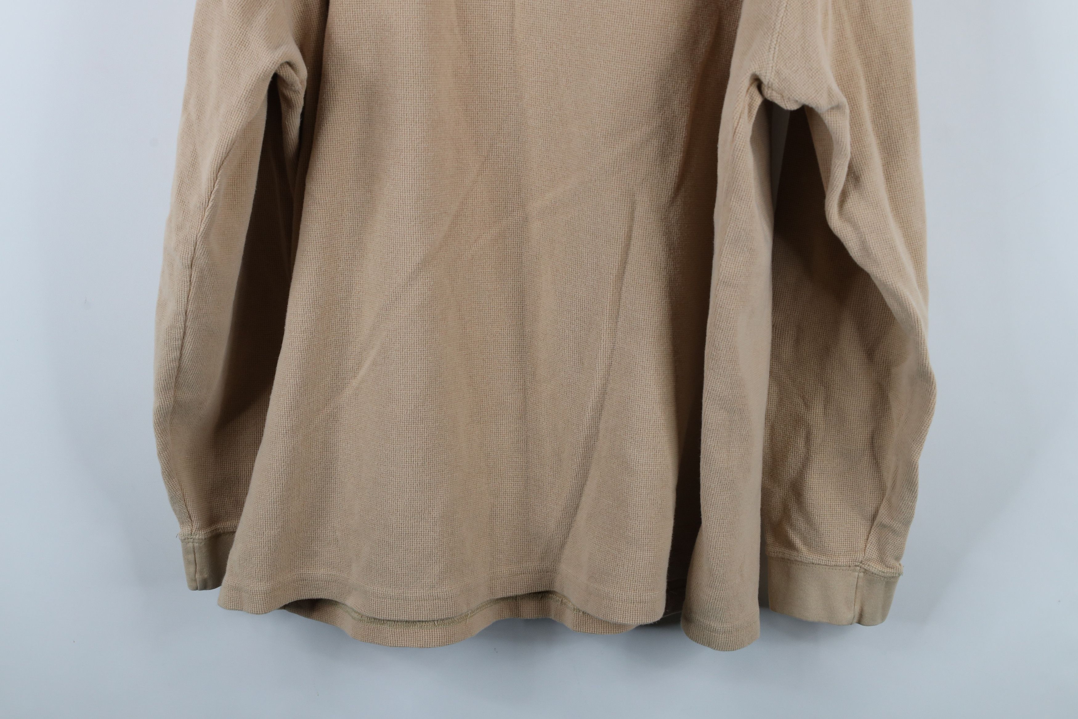 Carhartt × Vintage Vintage Carhartt Thermal Waffle Knit Henley T-Shirt Beige Size US XL / EU 56 / 4 - 12 Thumbnail