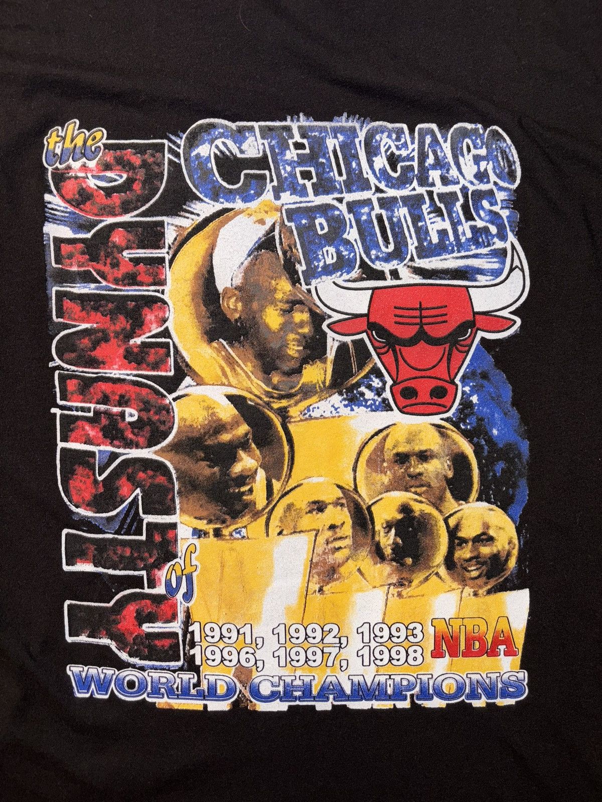 Rap Tees Chicago Bulls Double 3 Peat Jordan Pippen Rap Tee Reprint XL Size US XL / EU 56 / 4 - 8 Thumbnail