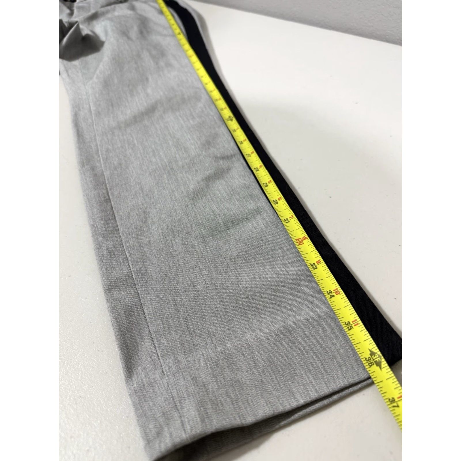 Banana Republic Banana Republic Sloan Gray Black Stripes Ankle Pant Sz 8 Mid Rise Regular Pockets Cotton Blend Women Size 30" / US 8 / IT 44 - 2 Thumbnail