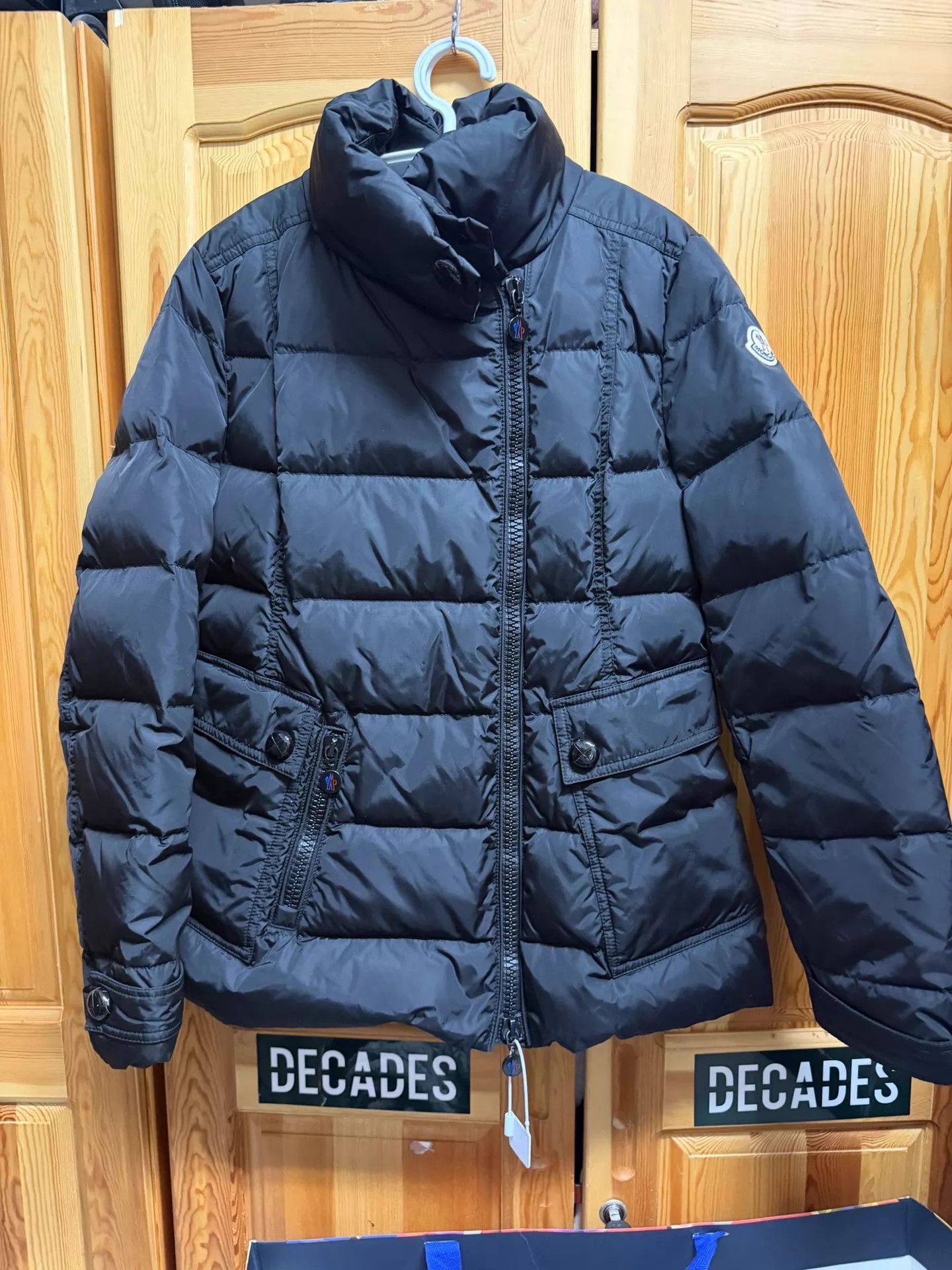Moncler Moncler Black High Neck Logo Down Jacket Size 2 Size US M / EU 48-50 / 2 - 1 Thumbnail