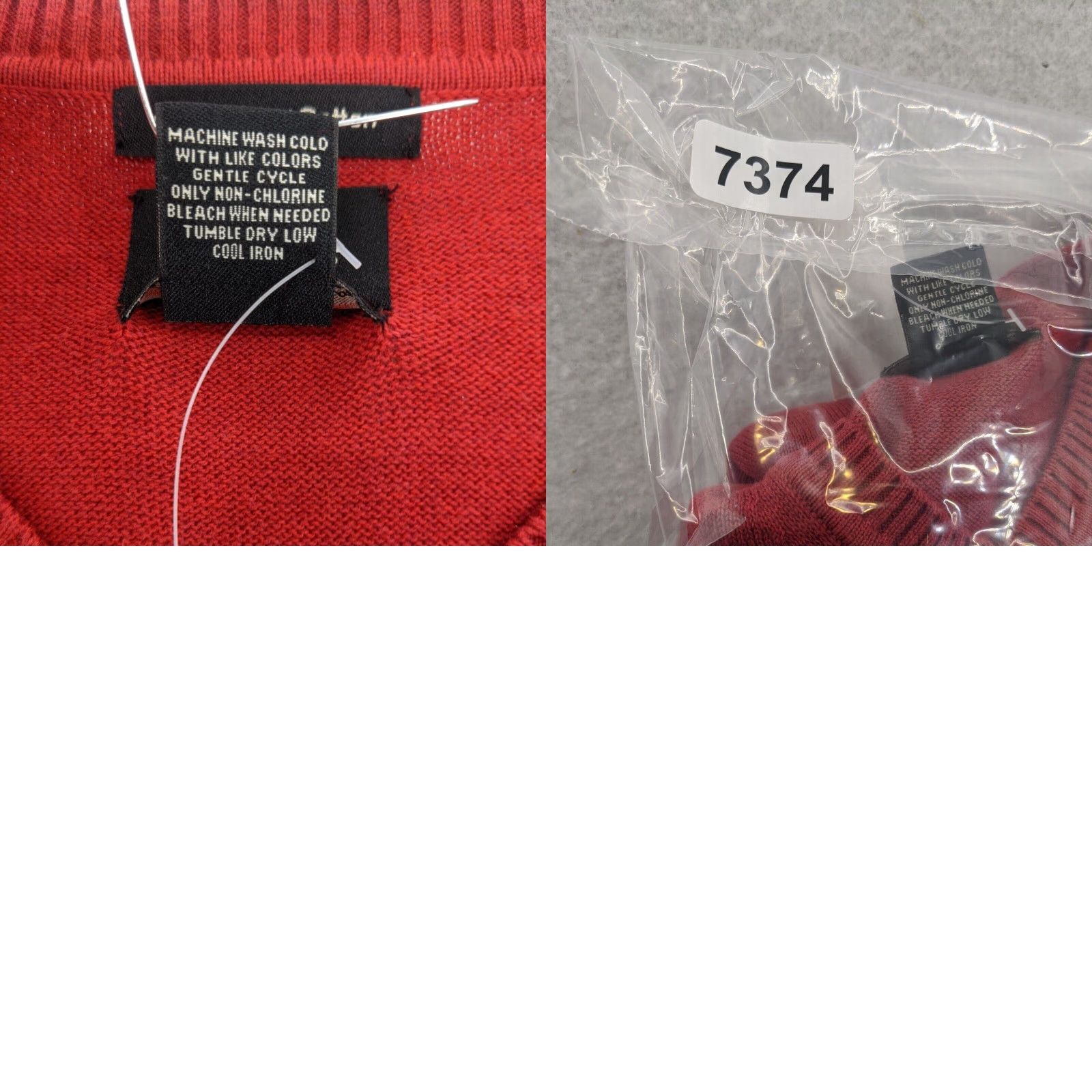 Jos. A. Bank Jos A Bank Signature Collection Sweater Mens Medium Red V-Neck 100% Cotton NWT Size US M / EU 48-50 / 2 - 8 Thumbnail