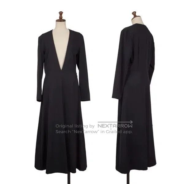Comme des Garcons Comme Des Garcons Navy vintage v-neck dress Size S / US 4 / IT 40 - 1 Thumbnail