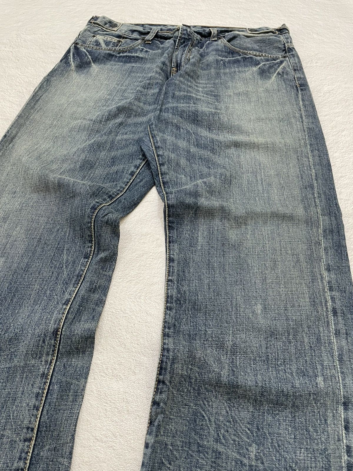 Le Grande Bleu (L.G.B.) Zara Vintage Mudwash Denim Y2K Size US 34 / EU 50 - 3 Thumbnail
