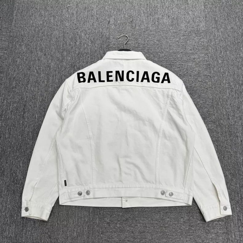 Balenciaga Balenciaga Letter Embroidered Denim Jacket Size US M / EU 48-50 / 2 - 2 Thumbnail