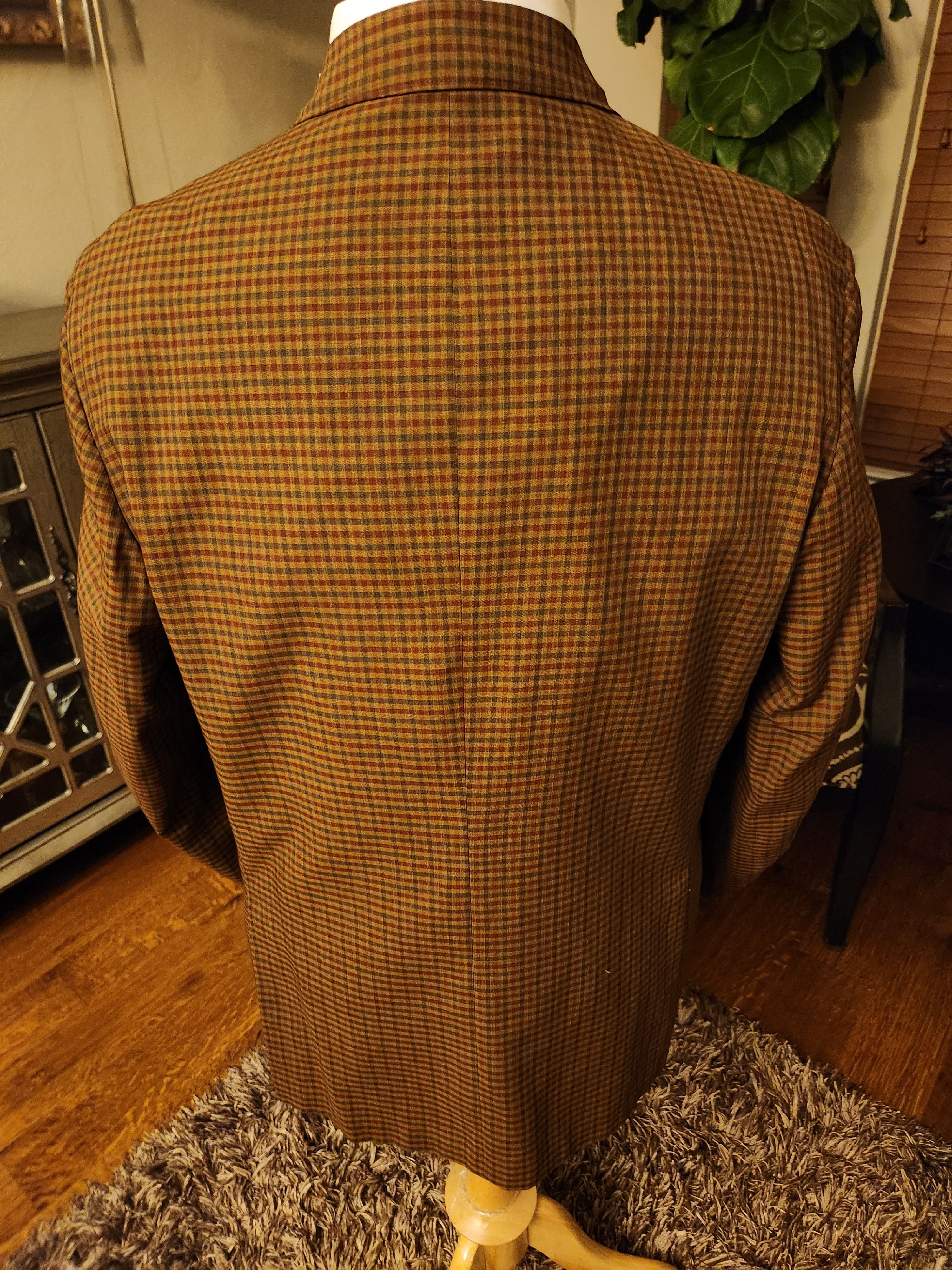 Towncraft Vintage 60's Towncraft Checkered Summer Suit Sz 44R Size 44R - 2 Thumbnail