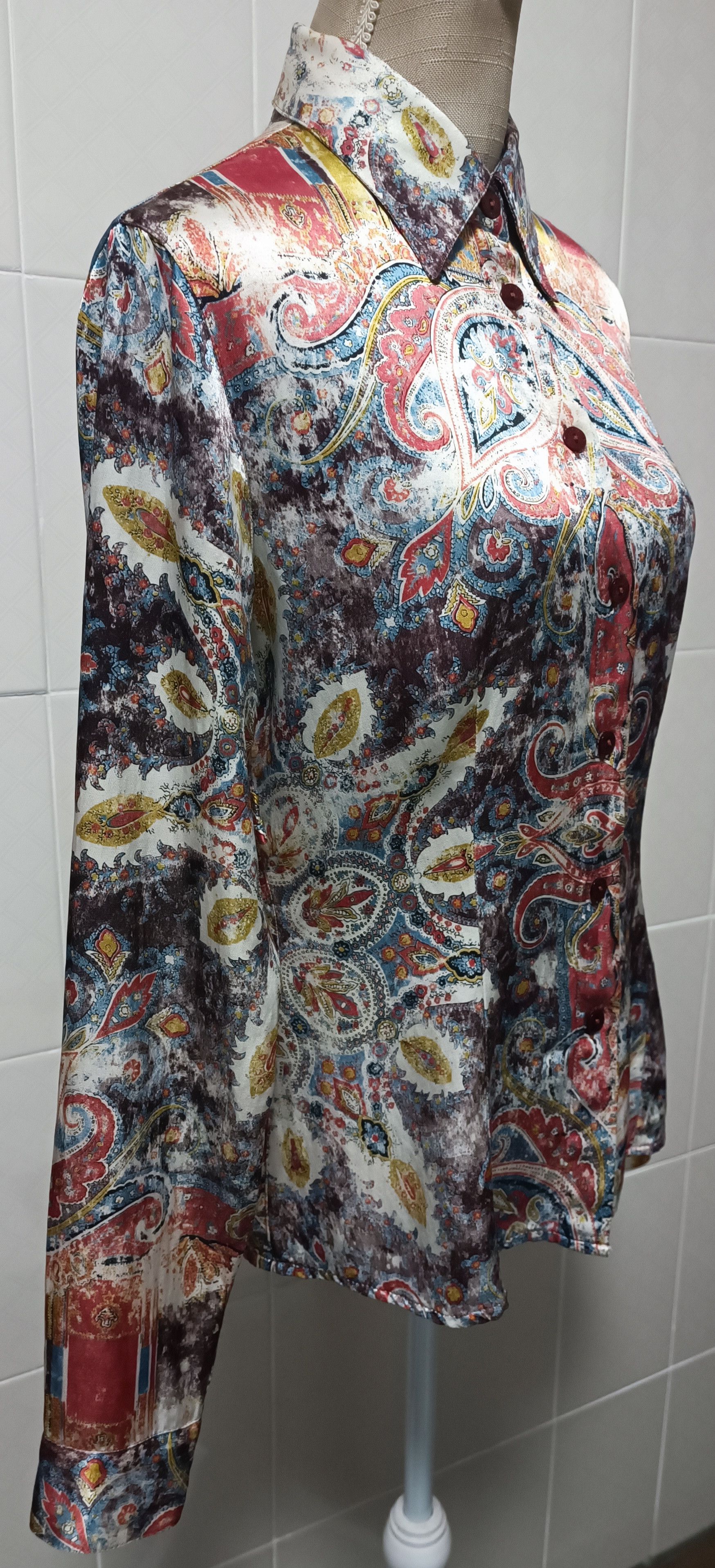 Jean Paul Gaultier Multicolor satin fabric shirt Size L / US 10 / IT 46 - 12 Thumbnail