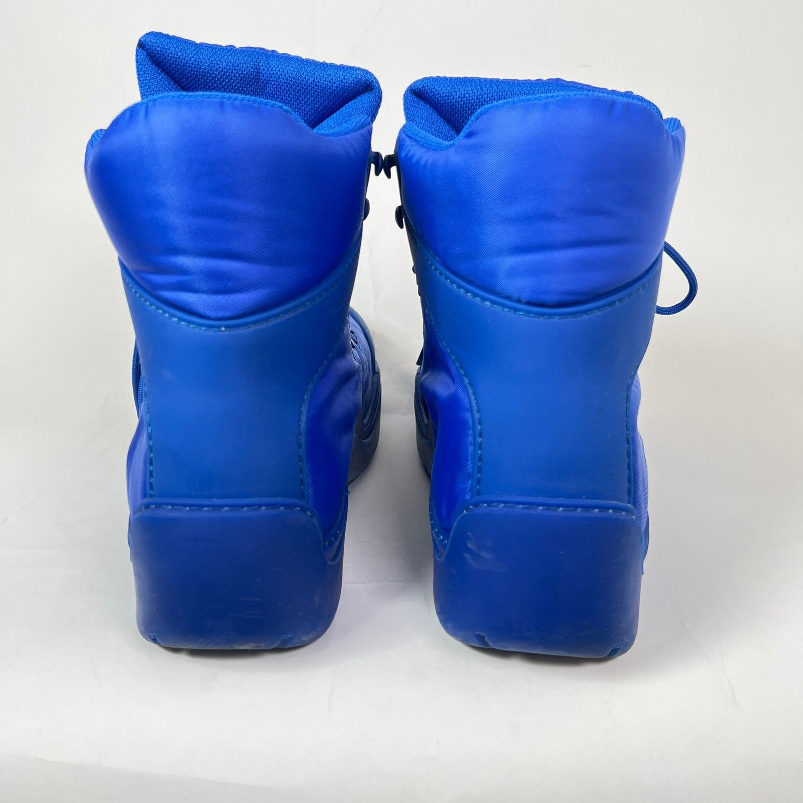Bottega Veneta Blue Lace-Up Puddle Boots Size 43
