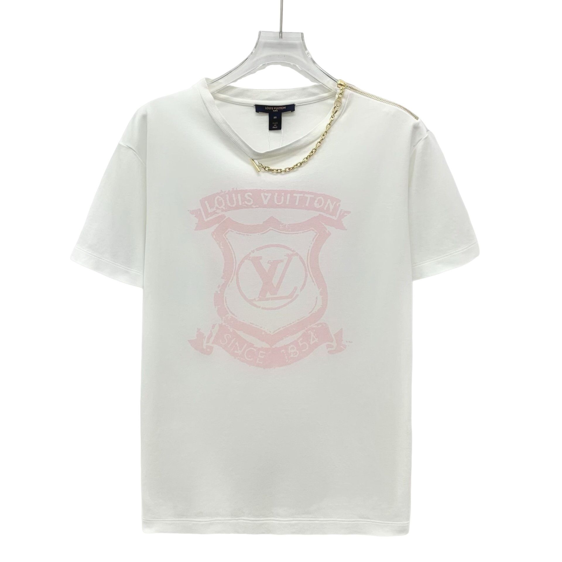 Louis Vuitton Louis Vuitton Chain Detail Graphic Logo T-Shirt M Size US M / EU 48-50 / 2 - 1 Thumbnail