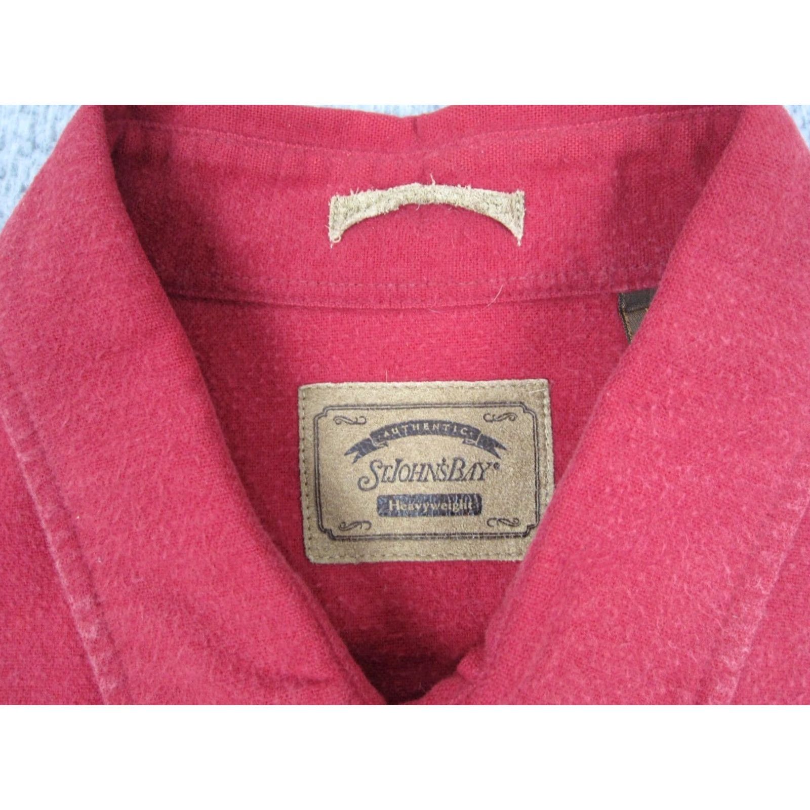 Vintage VINTAGE St Johns Bay Flannel Shirt Mens XL Red Western Rodeo Chamois Shirt Size US XL / EU 56 / 4 - 3 Thumbnail
