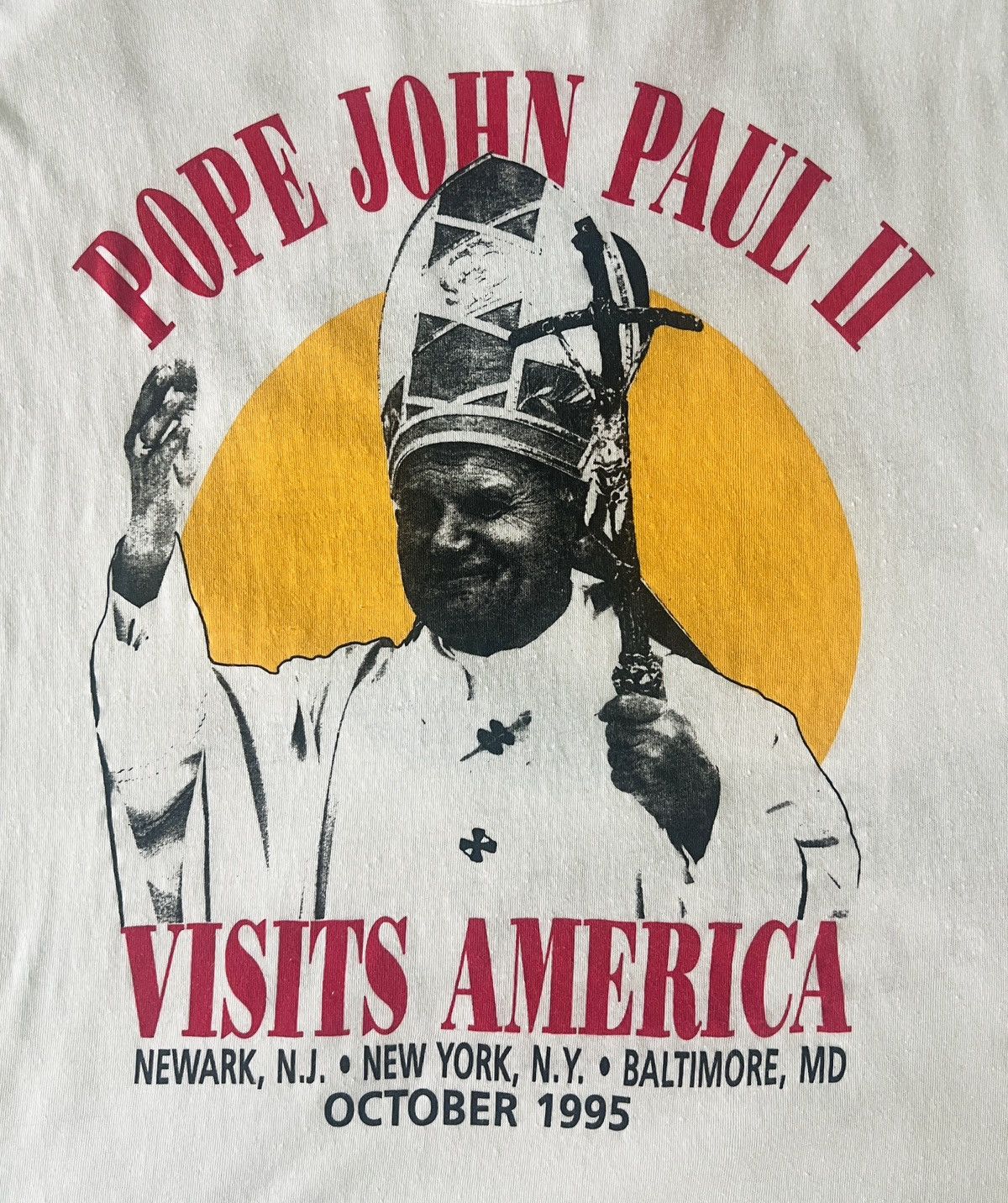Vintage Vintage 1995 Pope John Paul II Visits America Shirt - XL Size US XL / EU 56 / 4 - 5 Thumbnail
