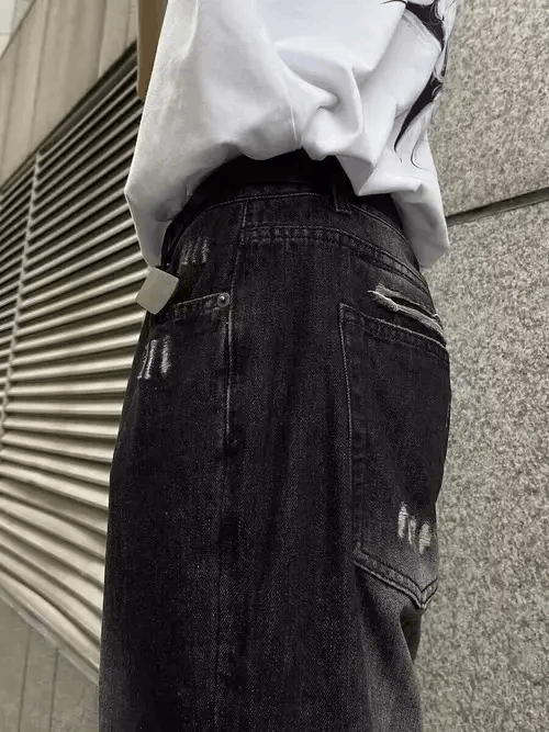 Japanese Brand × Jean Vintage high street baggy micro flared jeans Size US 30 / EU 46 - 4 Thumbnail