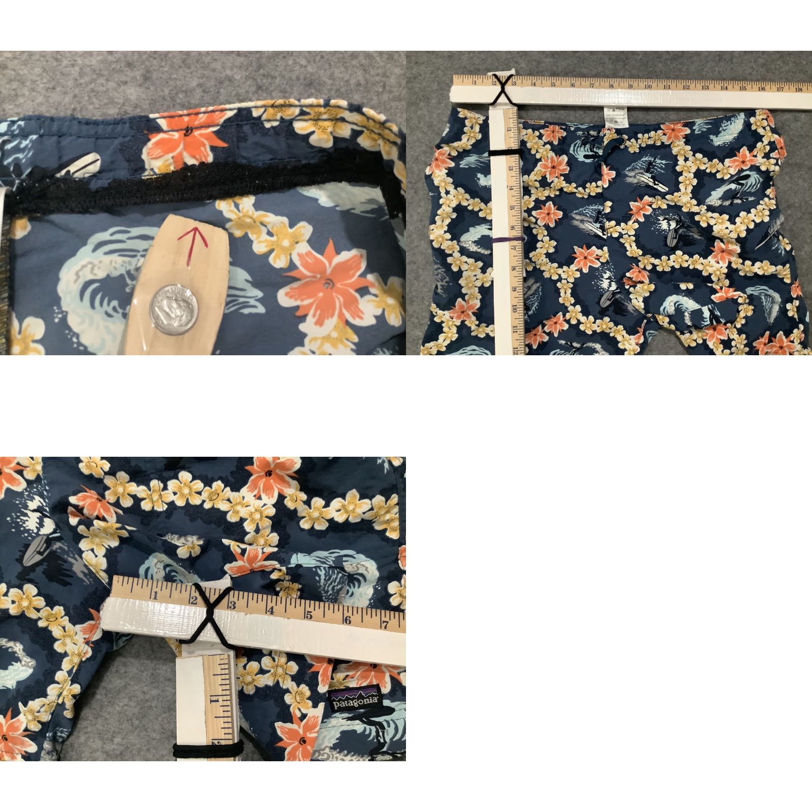 Patagonia Patagonia Bermuda Shorts Men Blue Board Shorts 2XL 16-18 Casual Travel Lightweight Pockets Logo Floral Pattern Size US 32 / EU 48 - 8 Thumbnail