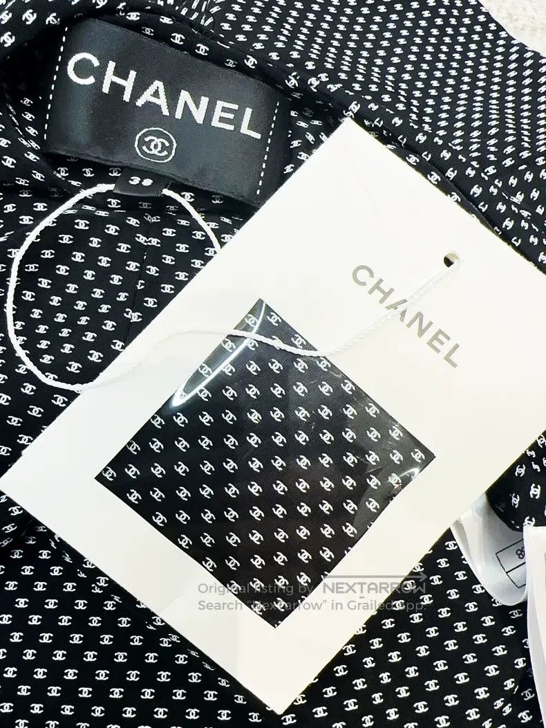 Chanel Chanel 24B black full-print small logo long dress Size XS / US 0-2 / IT 36-38 - 4 Thumbnail